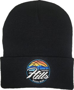Czapka zimowa z logo Basket Hills - czarna
